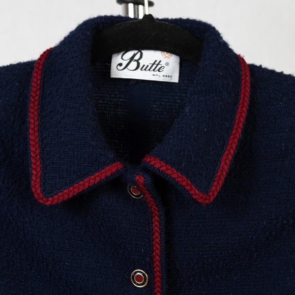 Vintage 70s Butte navy blue blazer size S - Picture 4 of 10